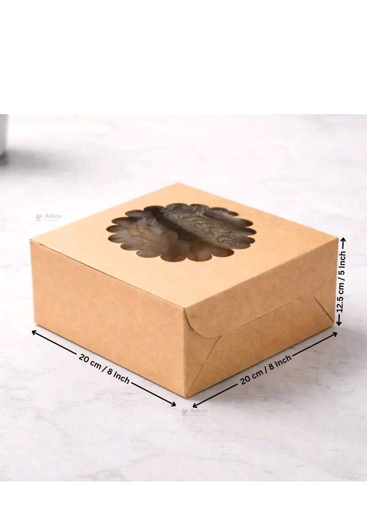 Kraft Cake Box with Window