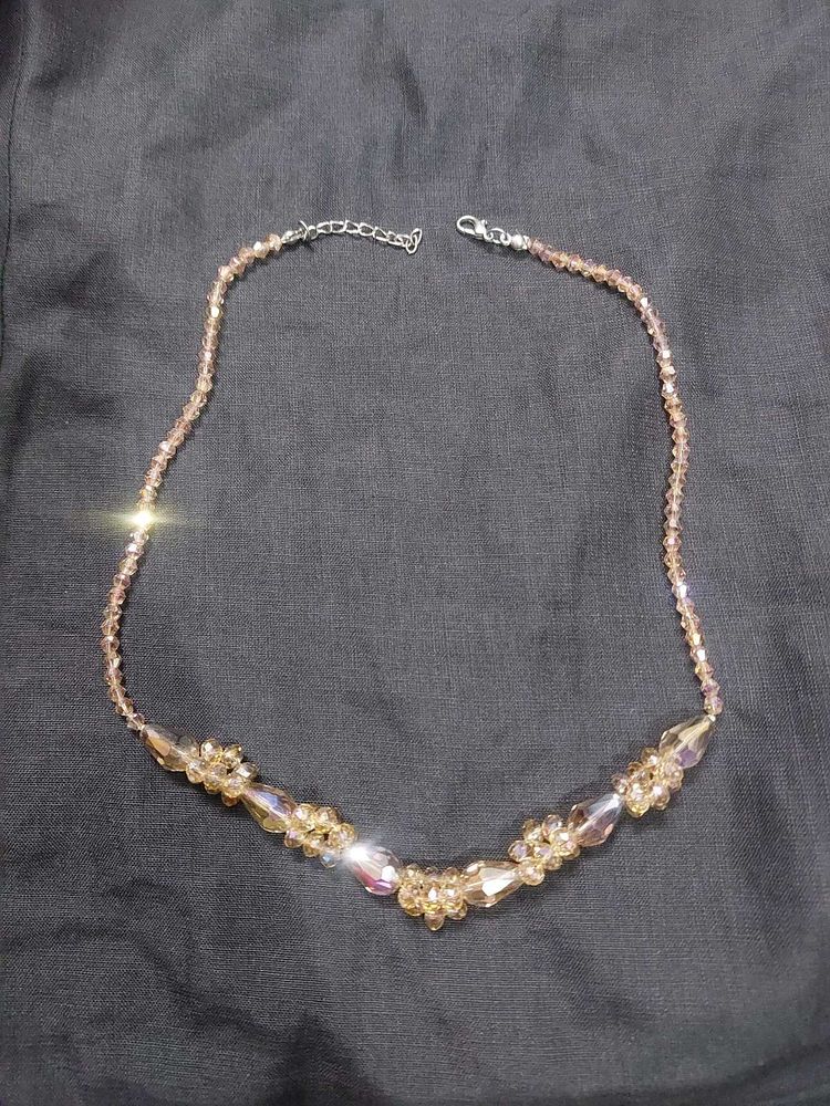 Elegant Crystal Flower Necklace
