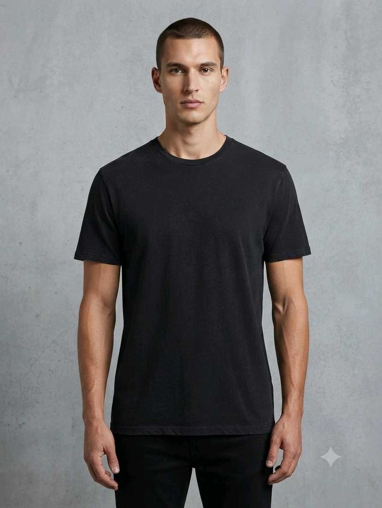 Classic Black Crew Neck T-Shirt