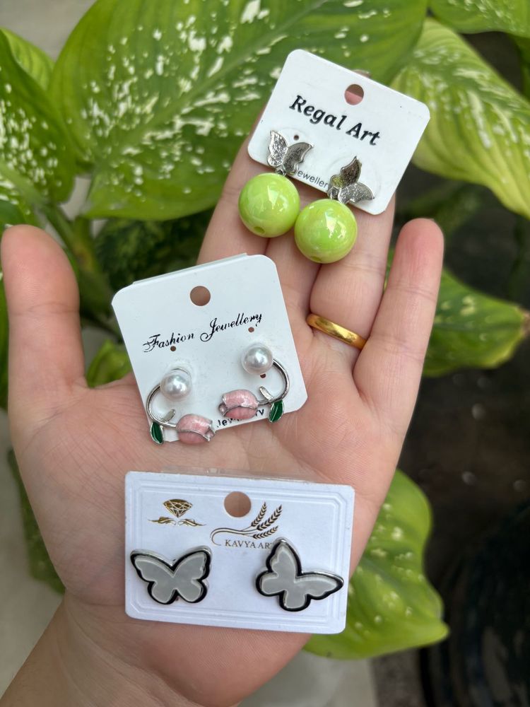 Cute Butterfly &amp; Flower Earrings Set