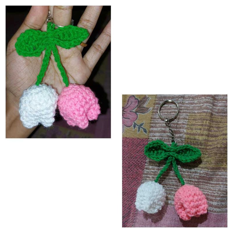 Crochet Tulip Keychain