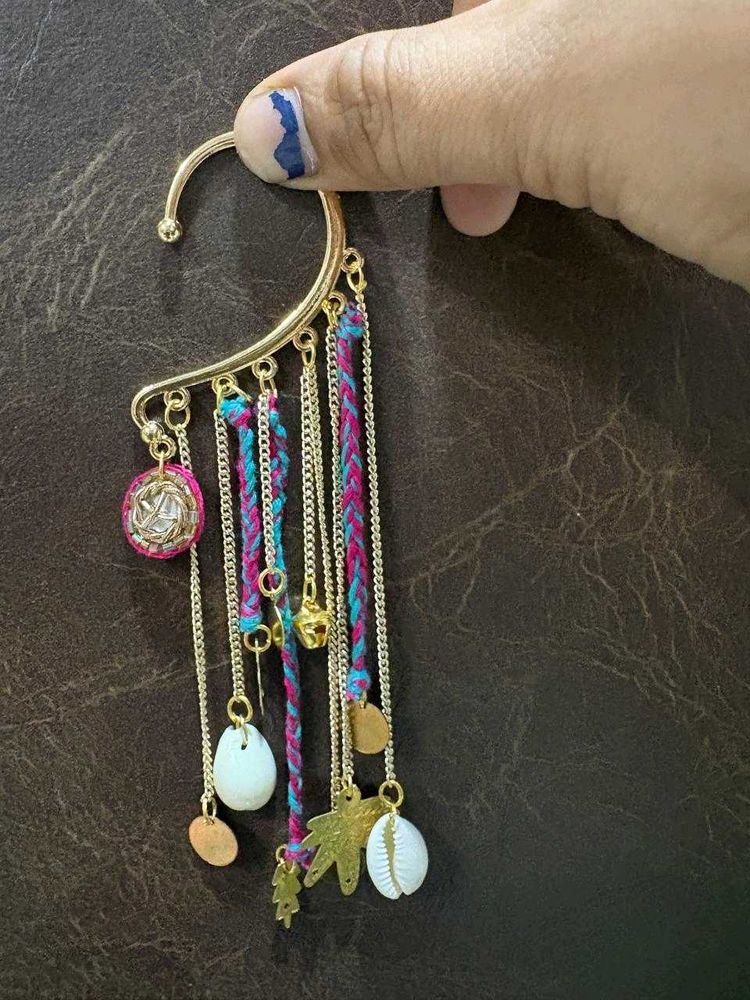 Boho Chic Ear Cuff with Shells