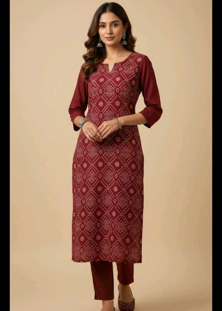Bandhani Print Kurta