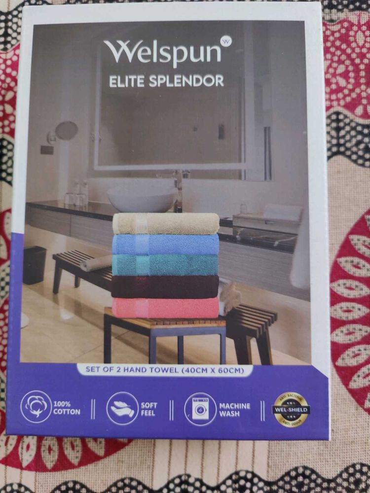 2 brand new Welspun Elite Splendor Hand Towels