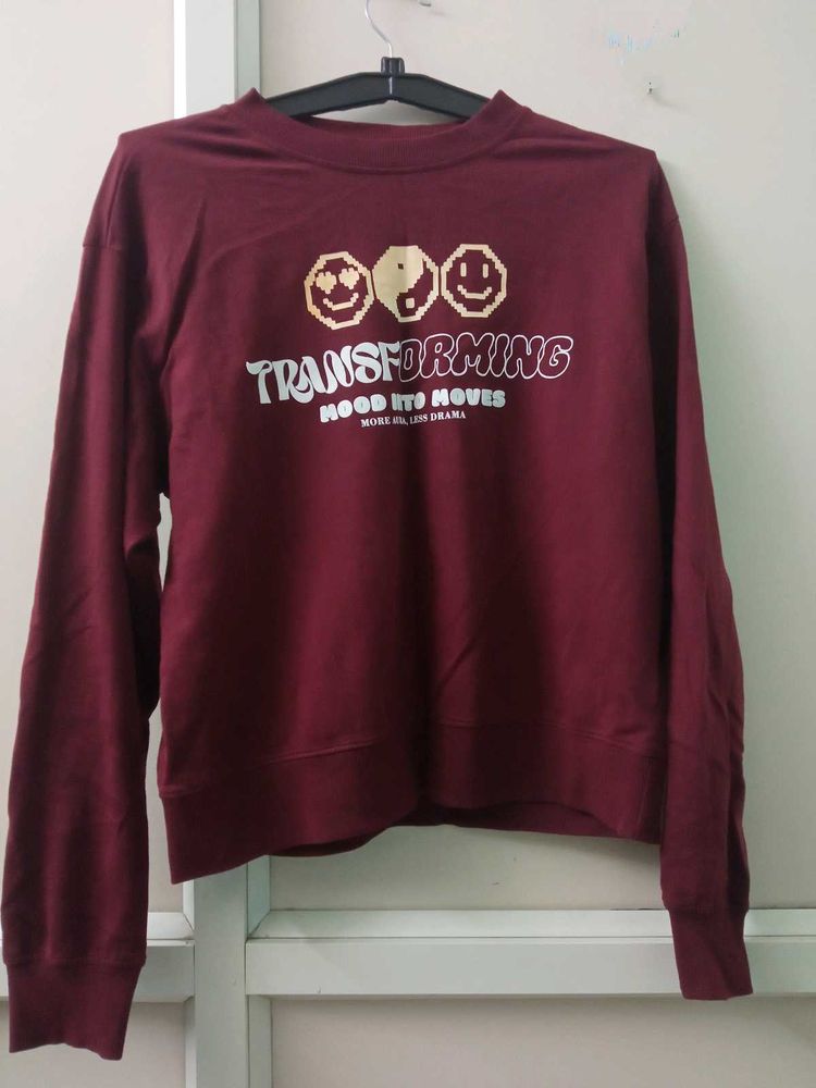 Maroon Graphic Sweatshirt EASY BUY