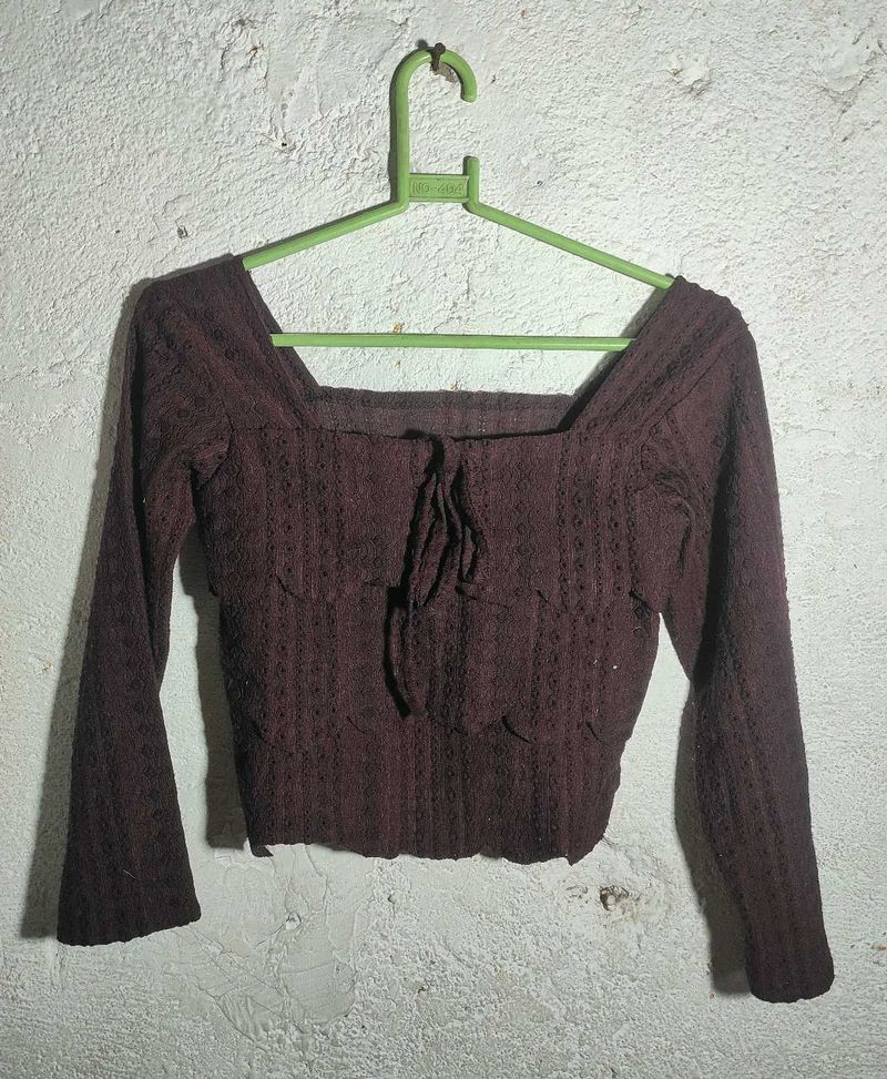 Chic Tie-Front Square Neck Top