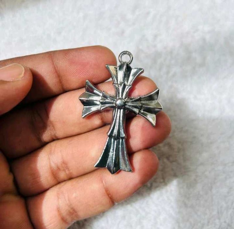 Gothic Chrome hearts Double cross pendant