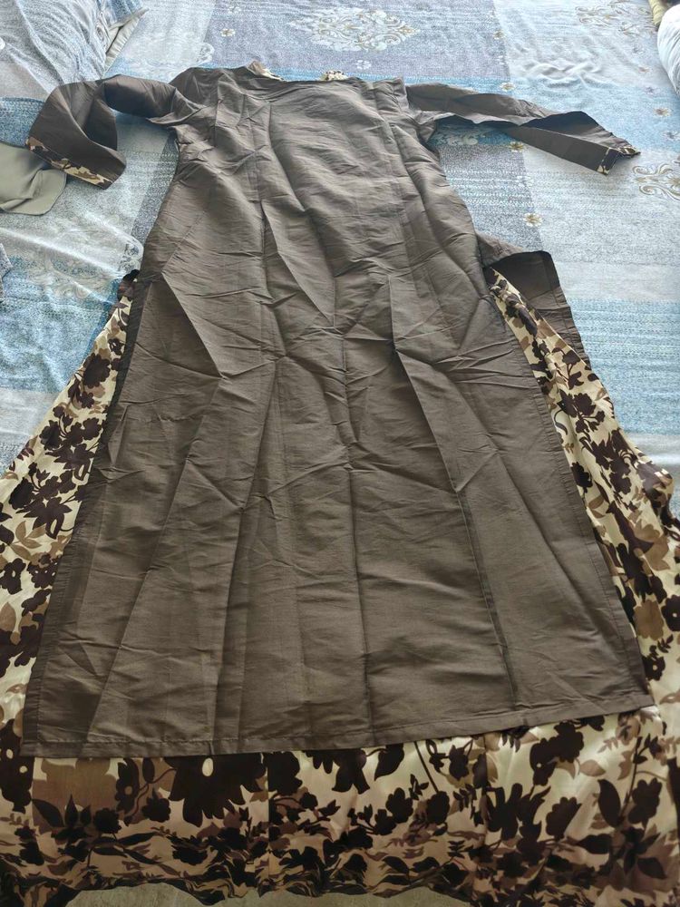 Elegant Brown Floral gown
