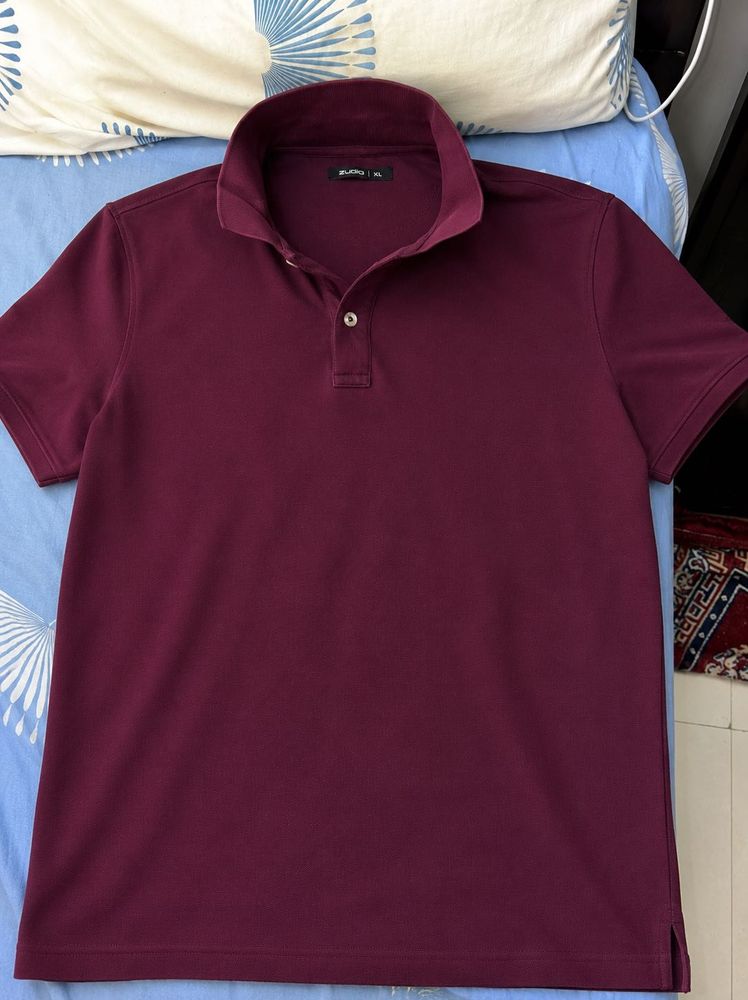 Men's Burgundy Polo T-Shirt