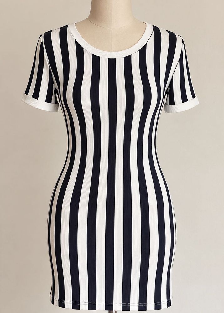Classic Striped Bodycon Dress