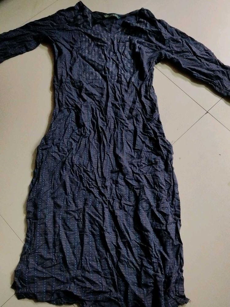 Stylish Blue Printed Kurta