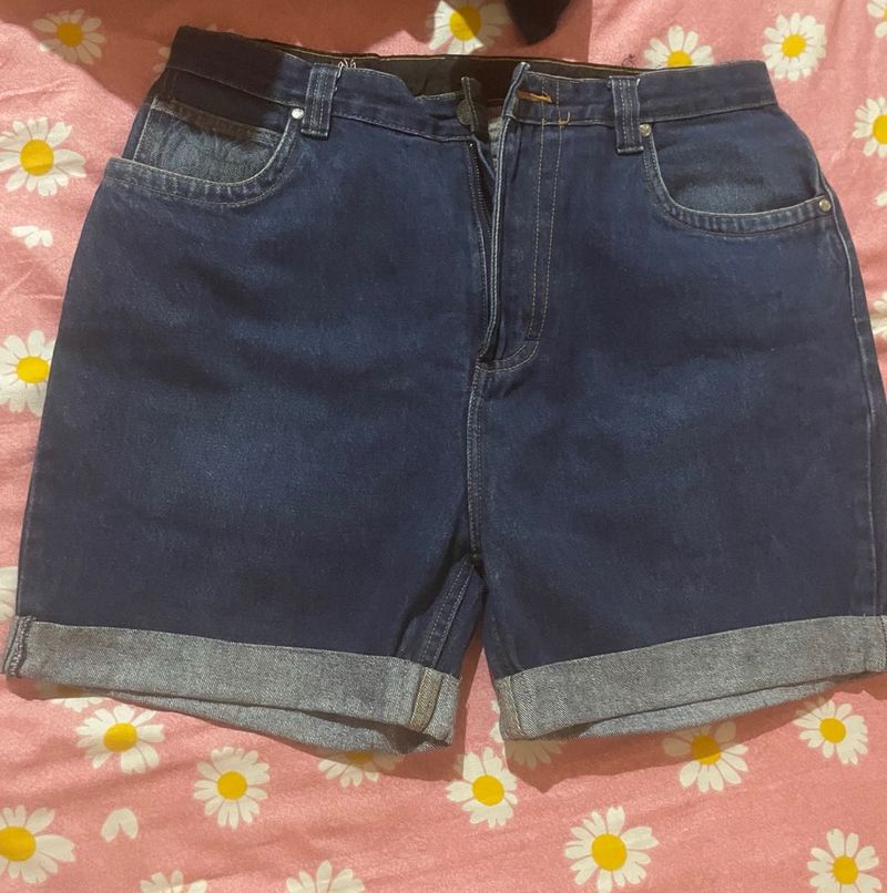 Denim High-Waisted Shorts