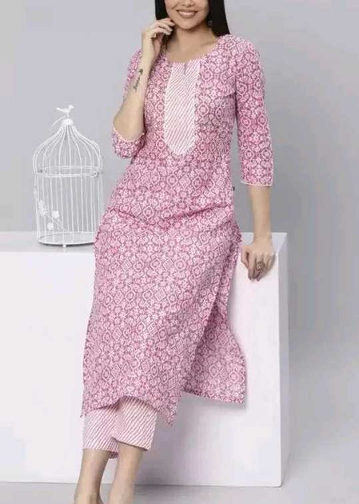 Pink Printed Kurti