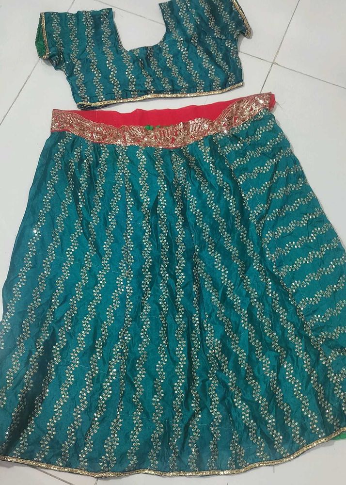 Teal Lehenga Choli Set