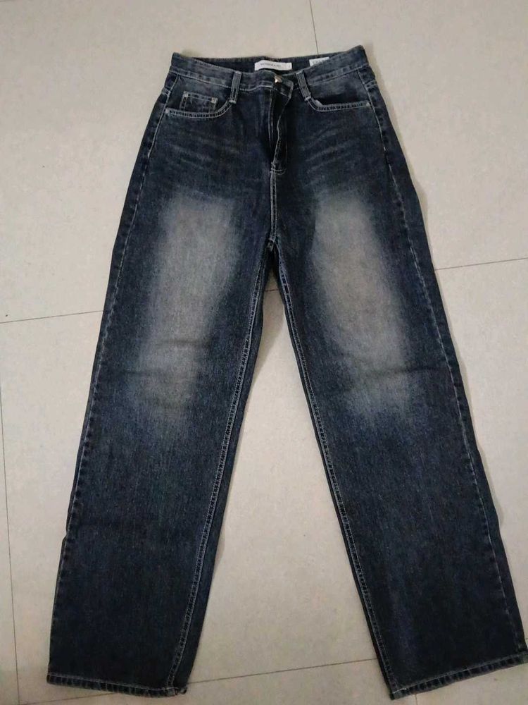 Classic Dark Wash Straight Leg Jeans