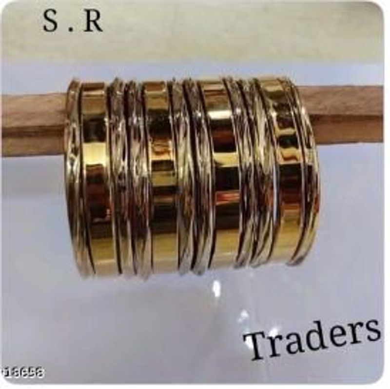 Elegant Gold Tone Bangle Set