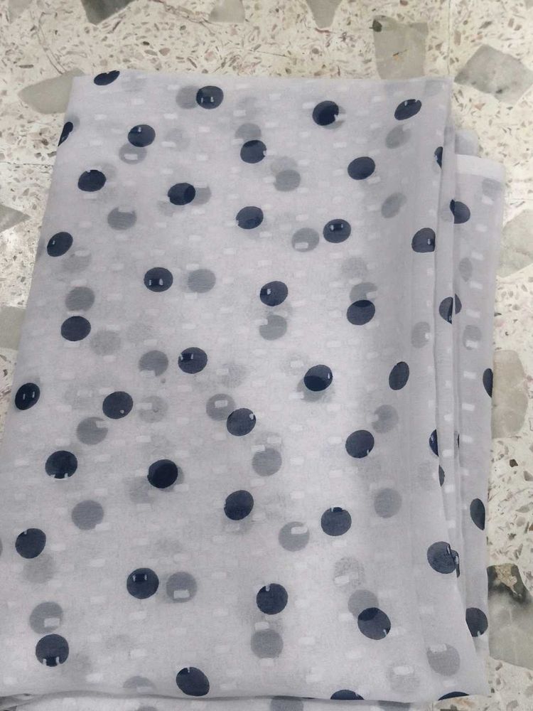 Chic Polka Dot dress material 4 meter