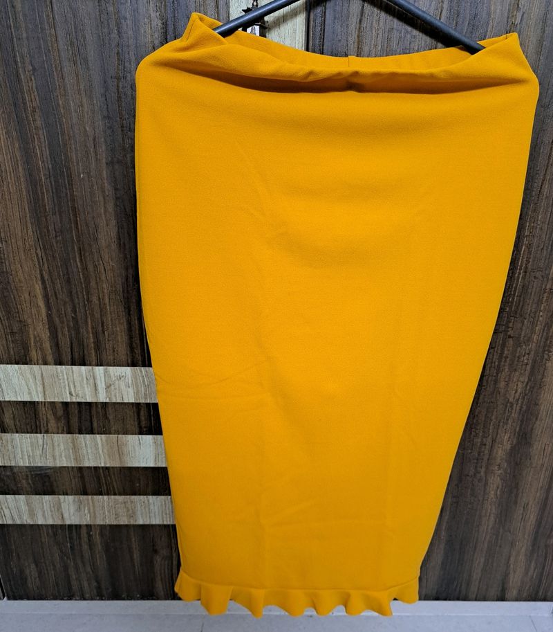 Shein Brand Yellow Mermaid Skirt. Great For Partyw