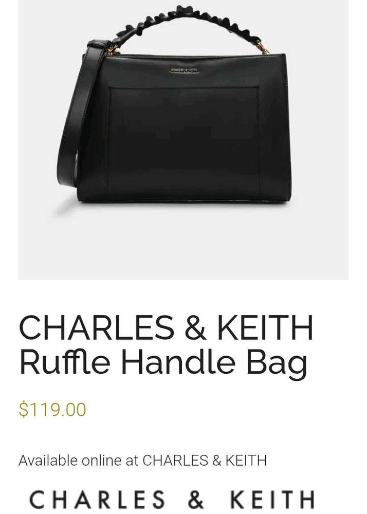 CHARLES &amp; KEITH Ruffle Handle Bag