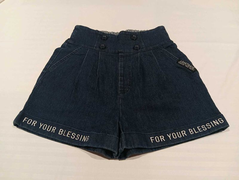 High-Waisted Denim Shorts