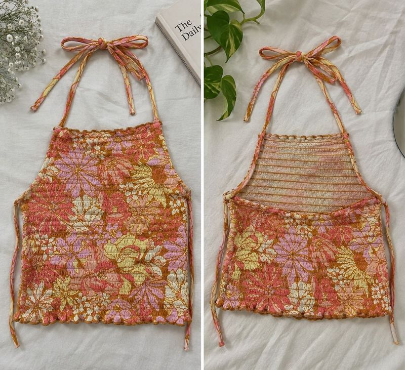 Floral Smocked Halter Top