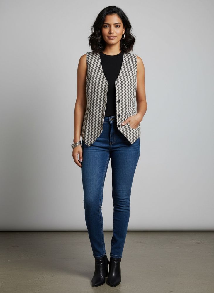 Chic Sleeveless Blazer