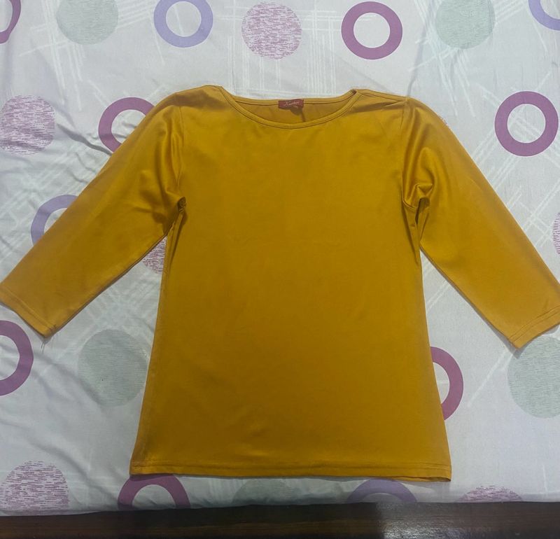 Yellow 3/4 Sleeve Top