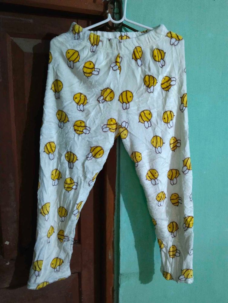 length 33half,Cute Bee Print Pajama Pants