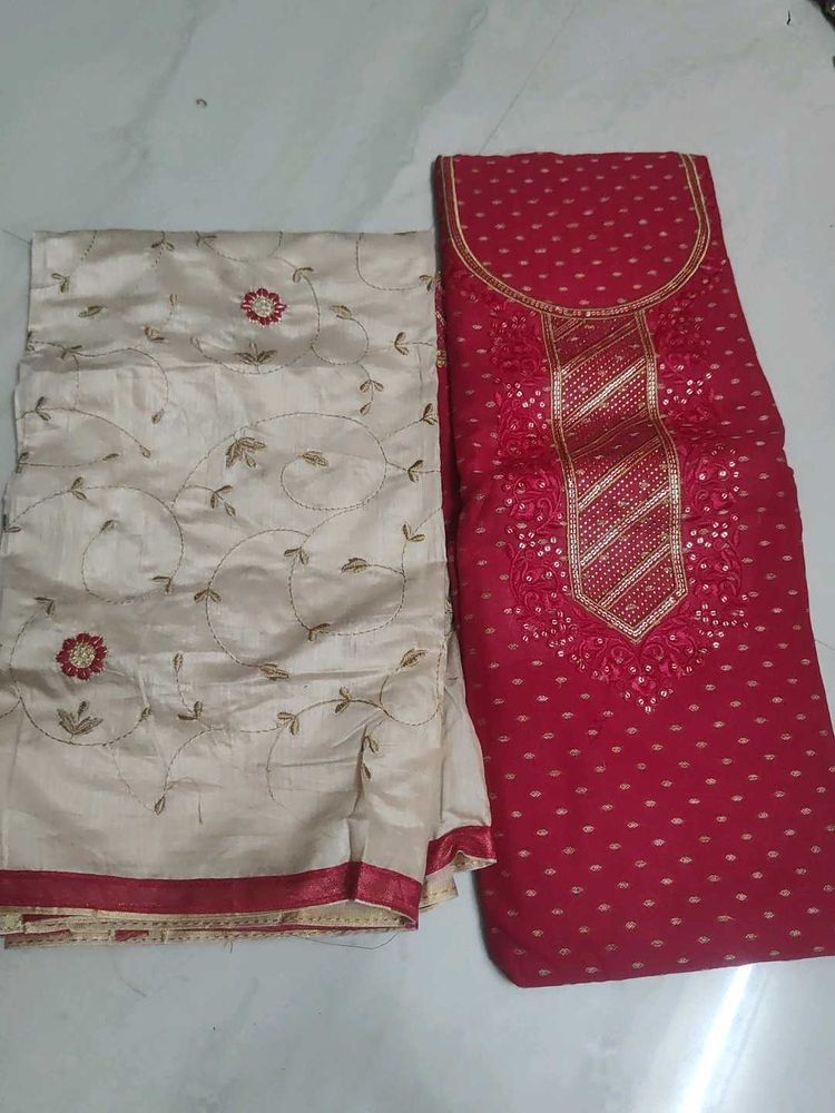 Elegant Rose pink &amp; Gold Salwar Suit Set