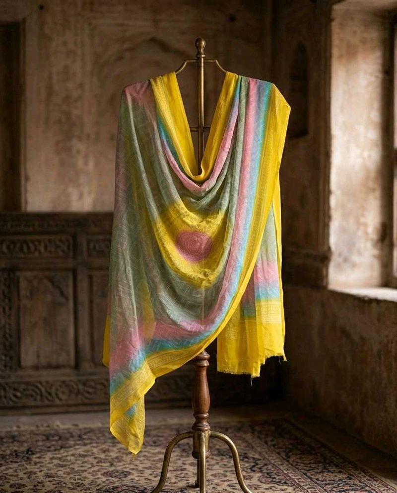 Vibrant Printed Cotton Dupatta 🌸