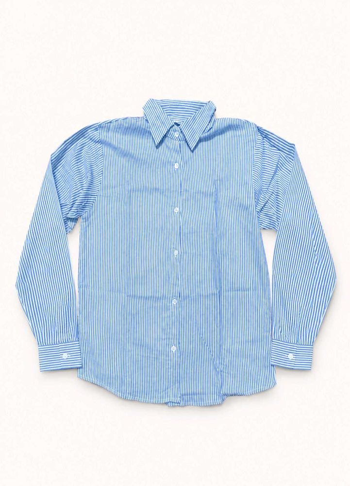 Classic Blue Striped Button-Down Shirt