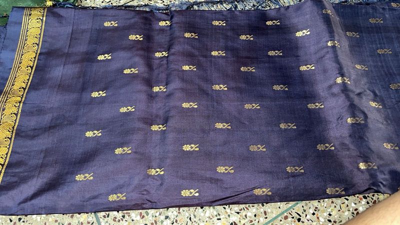 Royal Blue Saree With Blouse
