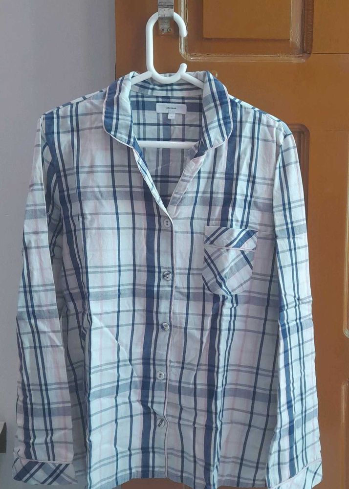 Casual Blue &amp; Pink Checkered Shirt – Lightweight