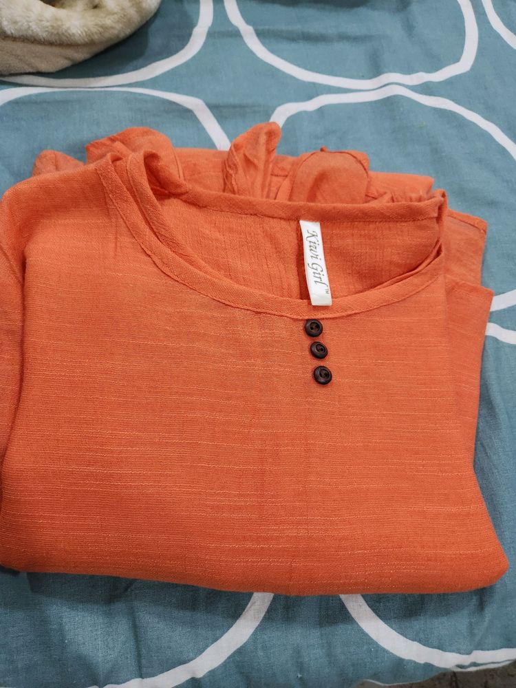 Beautiful Indo Western Kurti Get Free Pink Top