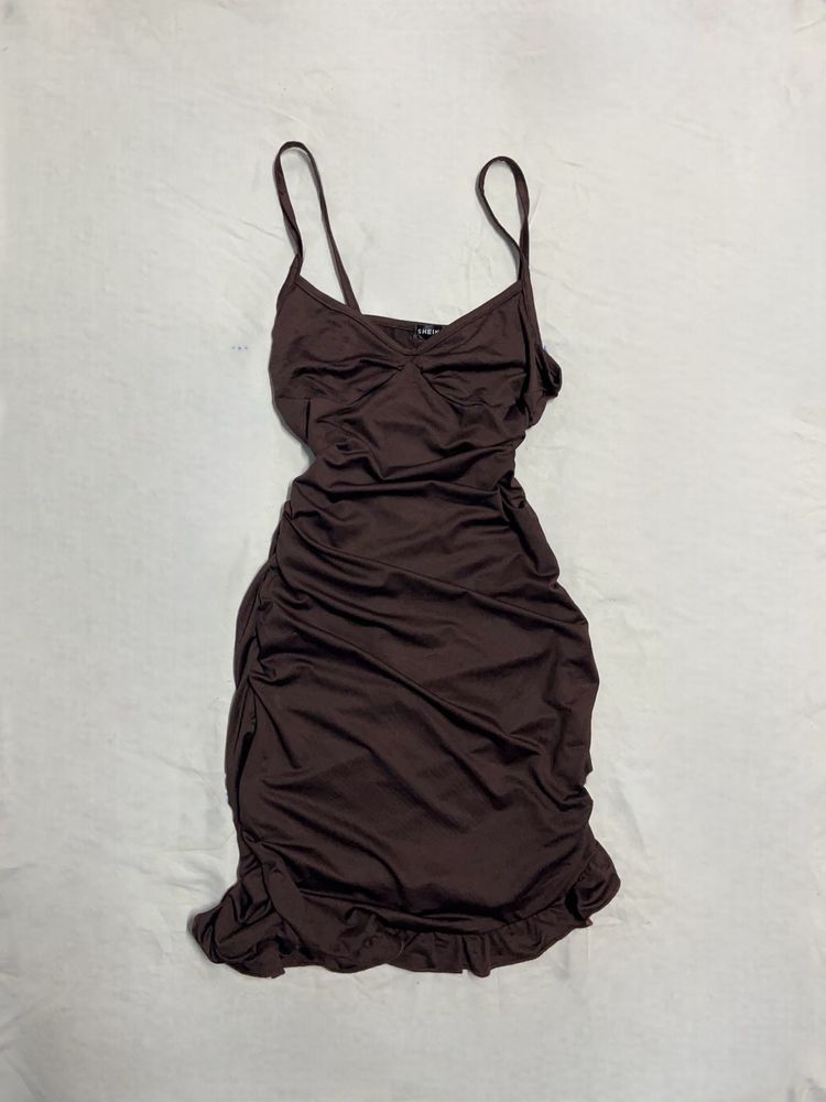brown mini dress