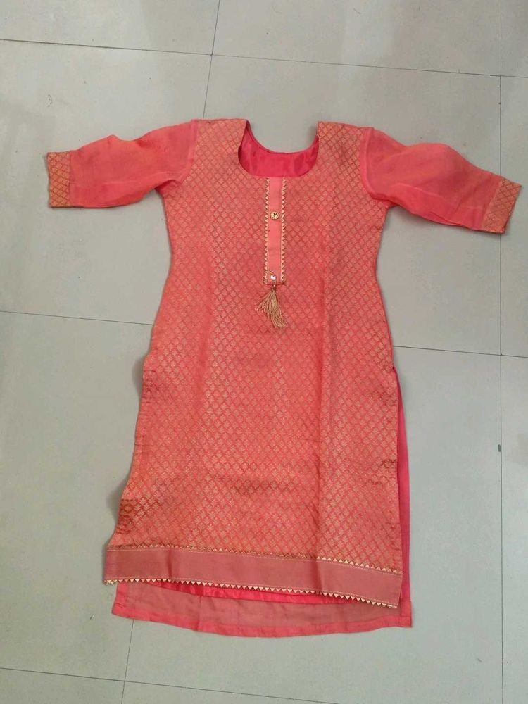 Elegant Peach Kurta