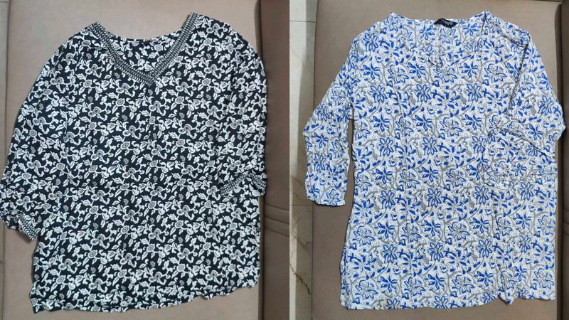 Floral Print Kurtis - Set of 2