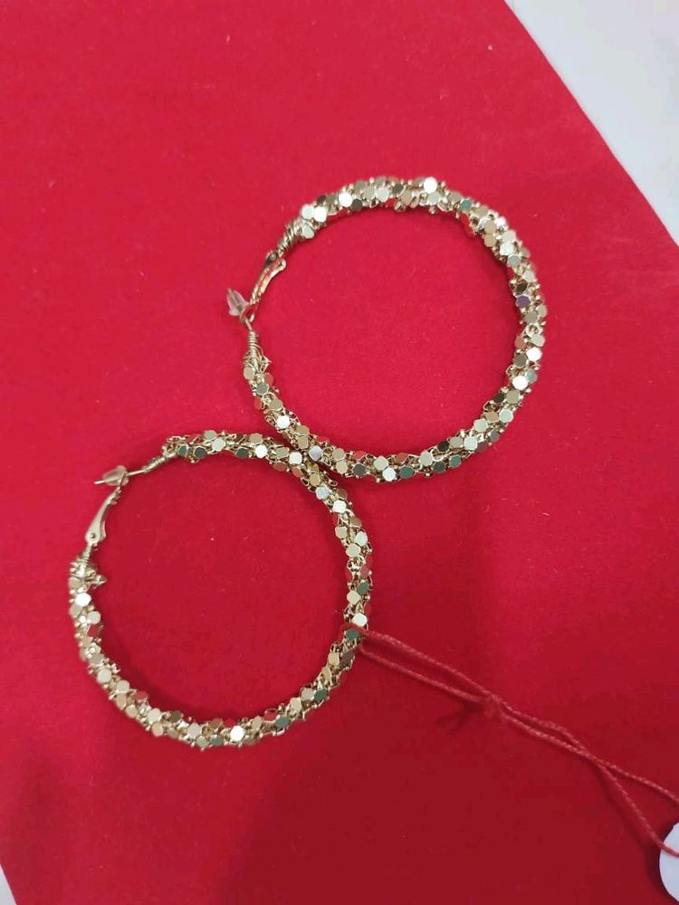 Golden hoops big size