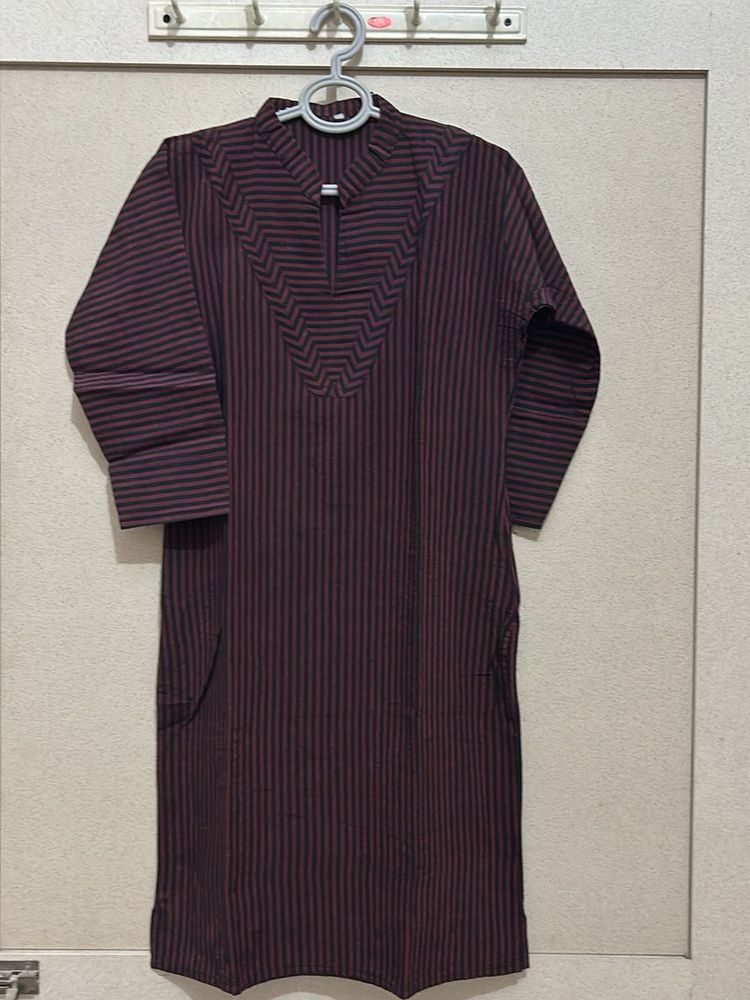 Striped Khadi Cotton Kurta