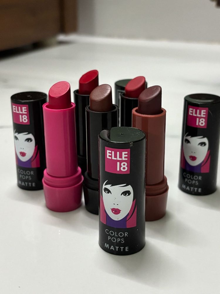 Elle 18 Color Pops Matte Lipsticks (Set of 5)