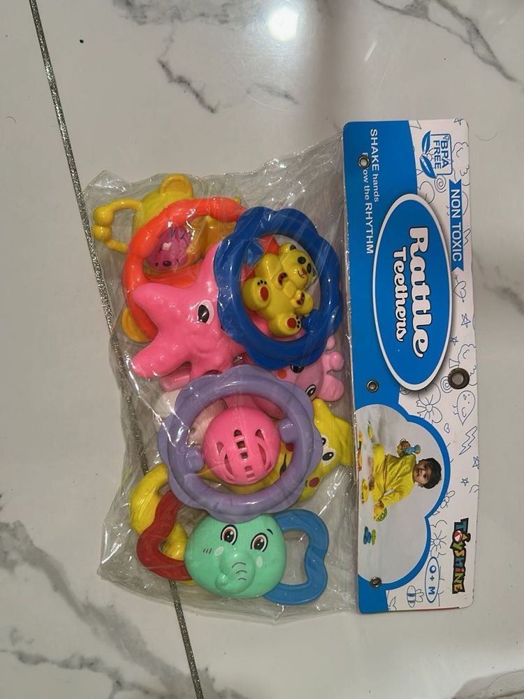 Baby Rattle Teether Toy Set