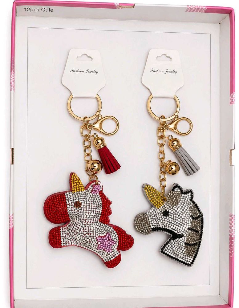 Cute Unicorn Keychain Set