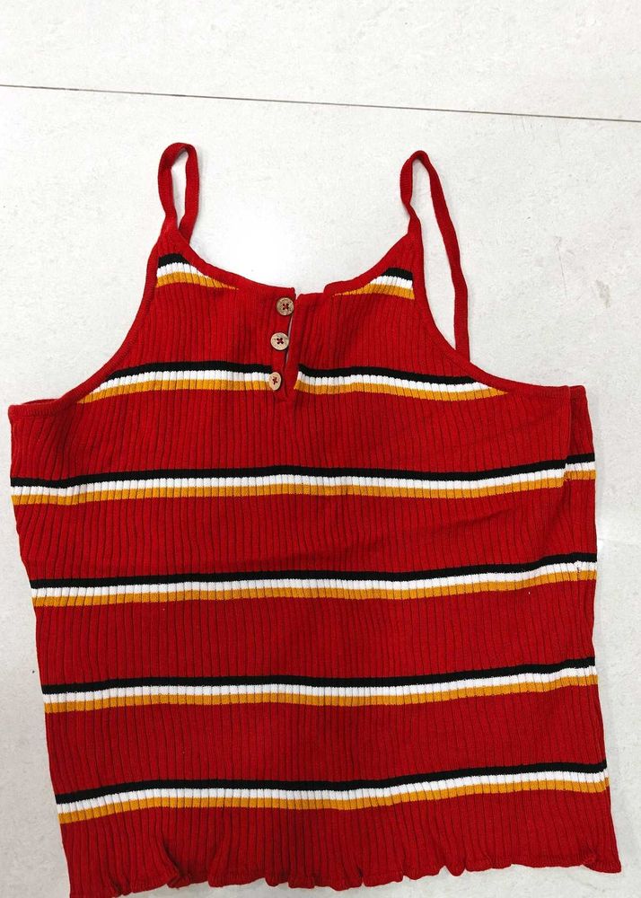 Striped Red Tank Top
