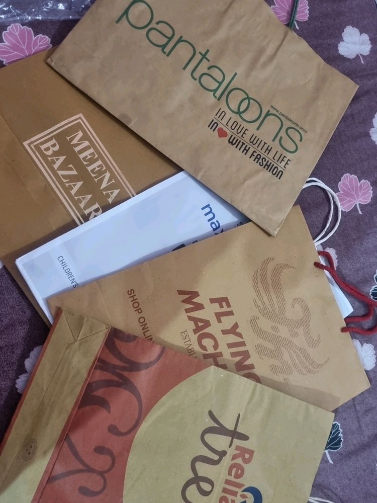 Paper Shopping Bag Set Of 5