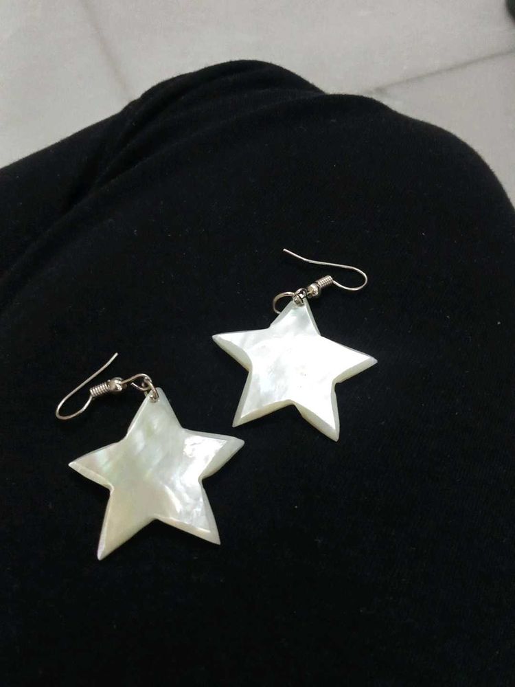 mother of pearl Star Earrings