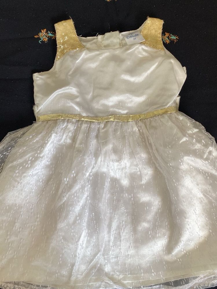 Sparkling White Party Dress for 2yr