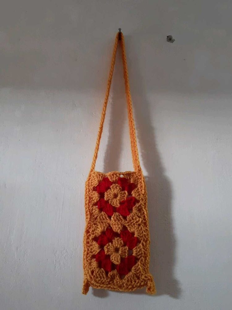 Handmade Crocheted Crossbody Bag for phone