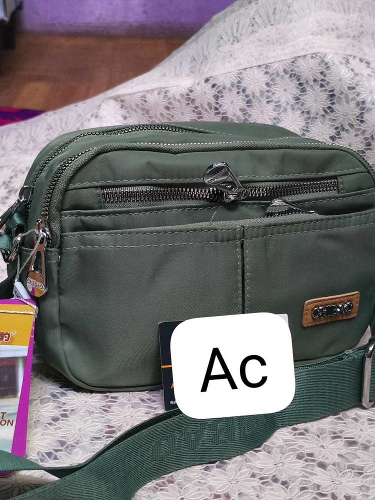 Stylish Olive Green Crossbody Bag