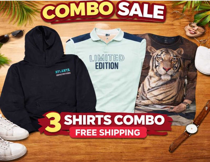 Men's Combo Pack of 3 T-Shirts