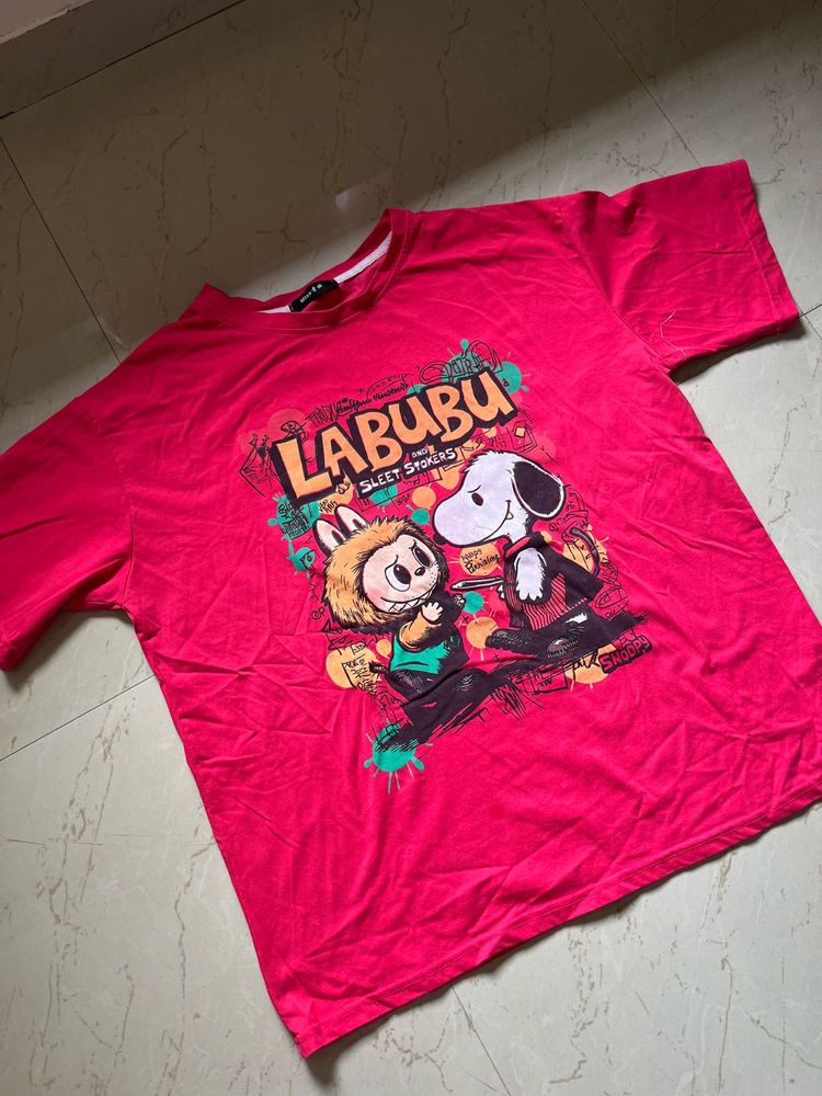 Vibrant Pink Graphic T-Shirt